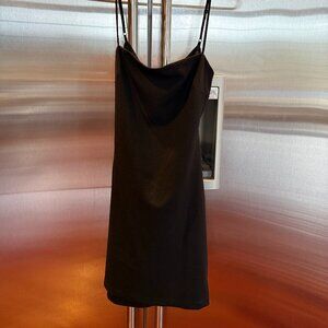 B. DARLIN BLACK DRESS, OPEN BACK, SIZE MEDIUM